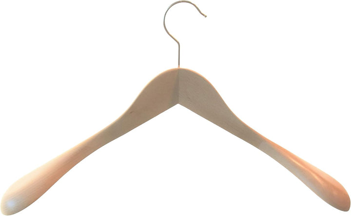 Hagspiel Kleiderbügel aus Buchenholz, Schulterbügel, Holzbügel für Garderobe, Made in Austria (Natur