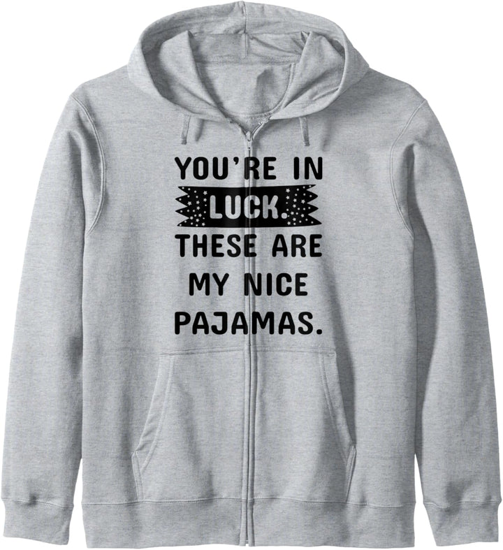Kids Pajamas PJs Top Girls Boys These Are My Nice Pajamas Kapuzenjacke