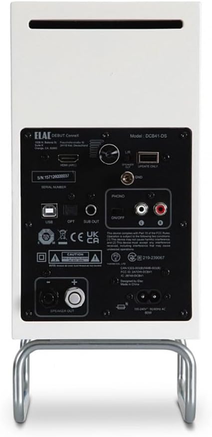 Elac Adsum DCB41S Standlautsprecher, Schwarz, 50 Watt x 2, Bassreflex, Hochtöner mit weicher Kuppel,