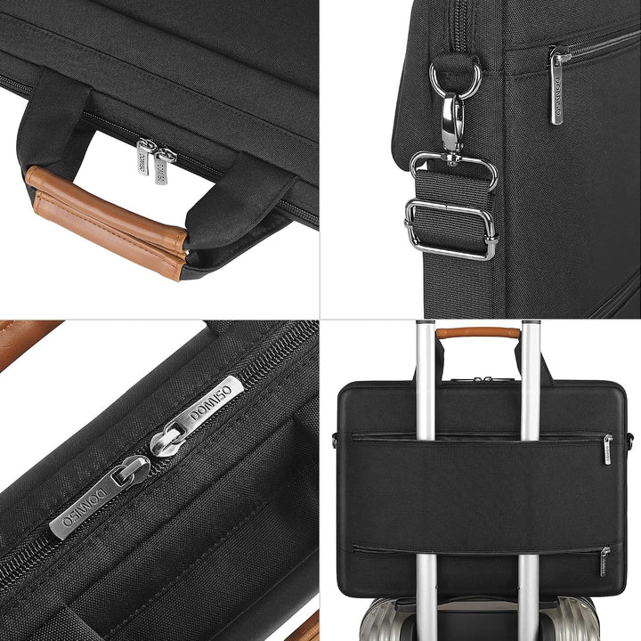 DOMISO Laptoptasche 17 Zoll Wasserabweisende Aktentasche Herren Business Schutztasche Notebook Tasch