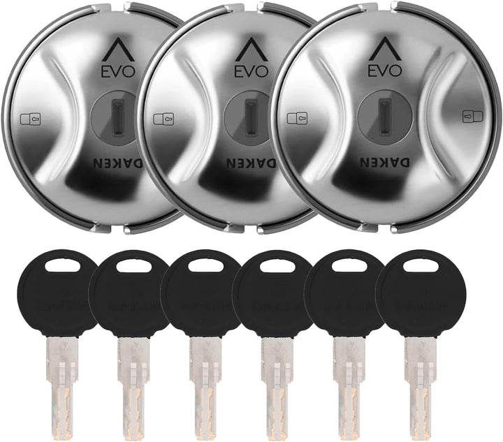 Tris 3 Vorhängeschlösser Türschloss Daken Saturn Evo Optimaler manueller Sicherheitsverschluss für d