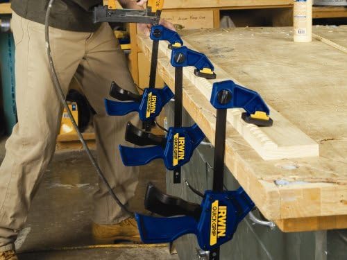 Irwin 1964720 Quick-Change Einhand-Zwinge 300 mm 2 Stück, Haltekraft 135 kg, Spreizfunktion, T5122QC