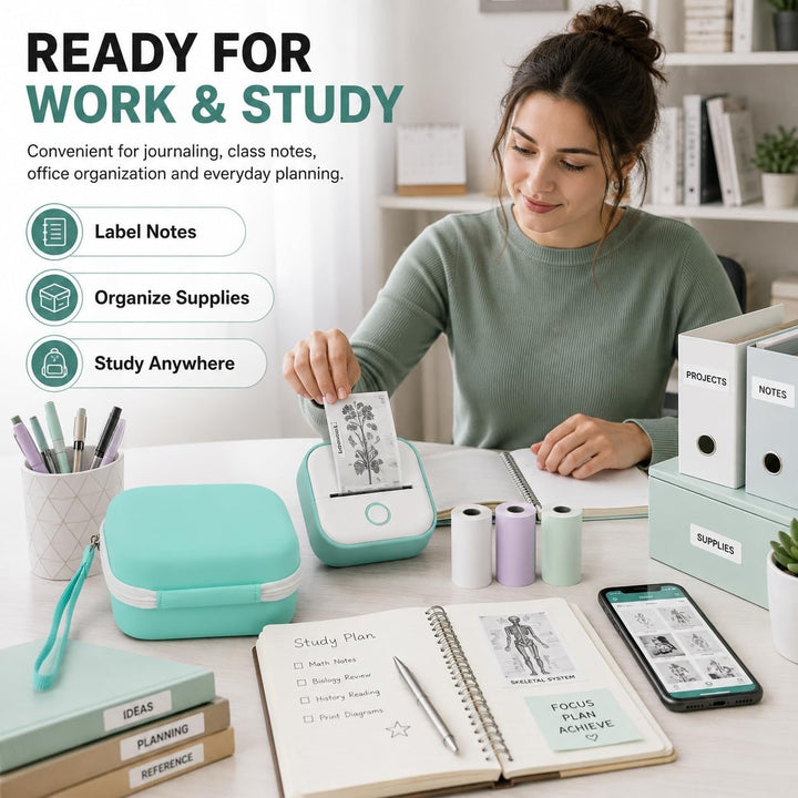 ANKHOH Mini Drucker Tasche für Memoking T02/ für Phomemo M02/ M02S/ M02 Pro/ Q30S/ für Ponek Mini Po