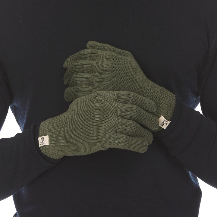 Minus33 Merino Wool Handschuheinlage schwarz M Braunoliv, M Olivgrün
