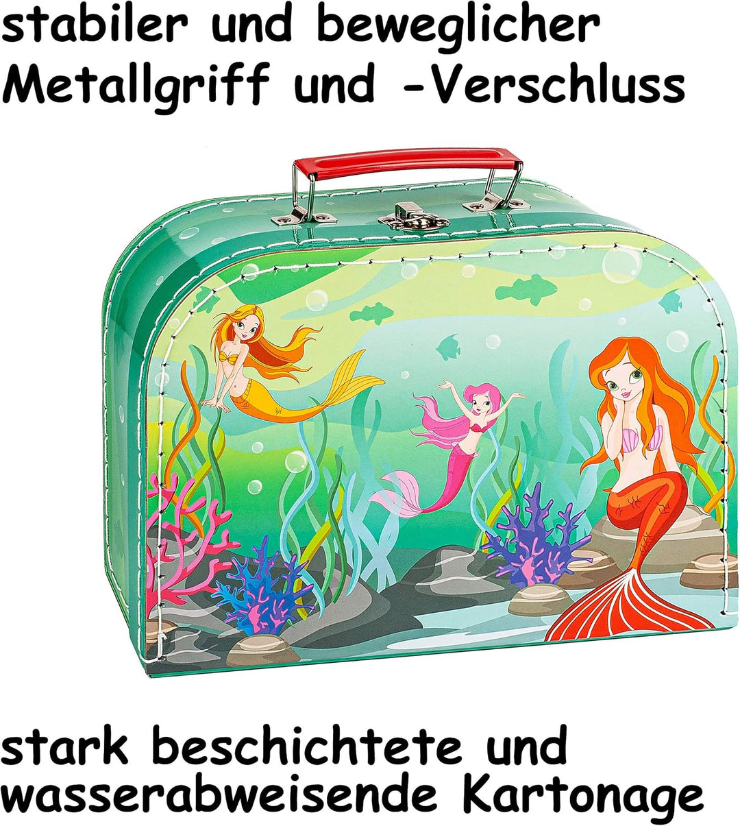 alles-meine.de GmbH Koffer/Kinderkoffer - GROss - Meerjungfrau - Nixe &amp; Fische - 26 cm - ideal für S