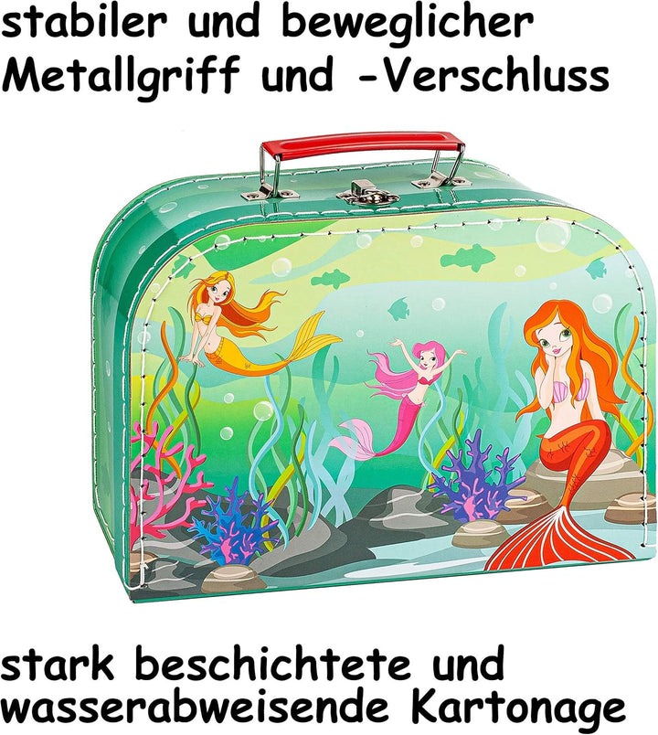 alles-meine.de GmbH Koffer/Kinderkoffer - GROss - Meerjungfrau - Nixe &amp; Fische - 26 cm - ideal für S