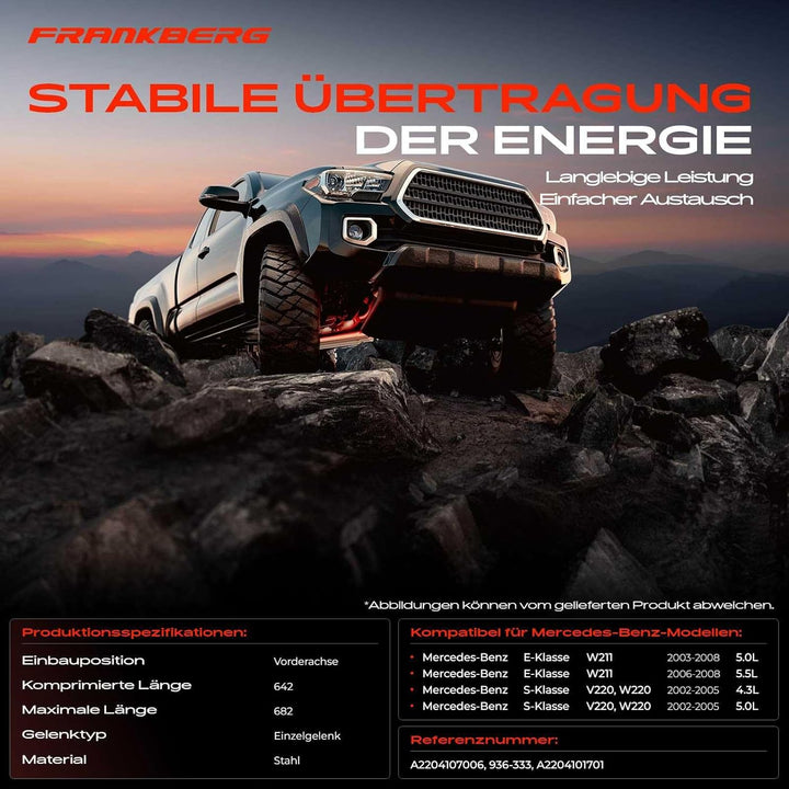 Kardanwelle Gelenkwelle Vorne für E-Klasse W211 E500 S-Klasse W220 S430 S500 Allradantrieb 2002-2008