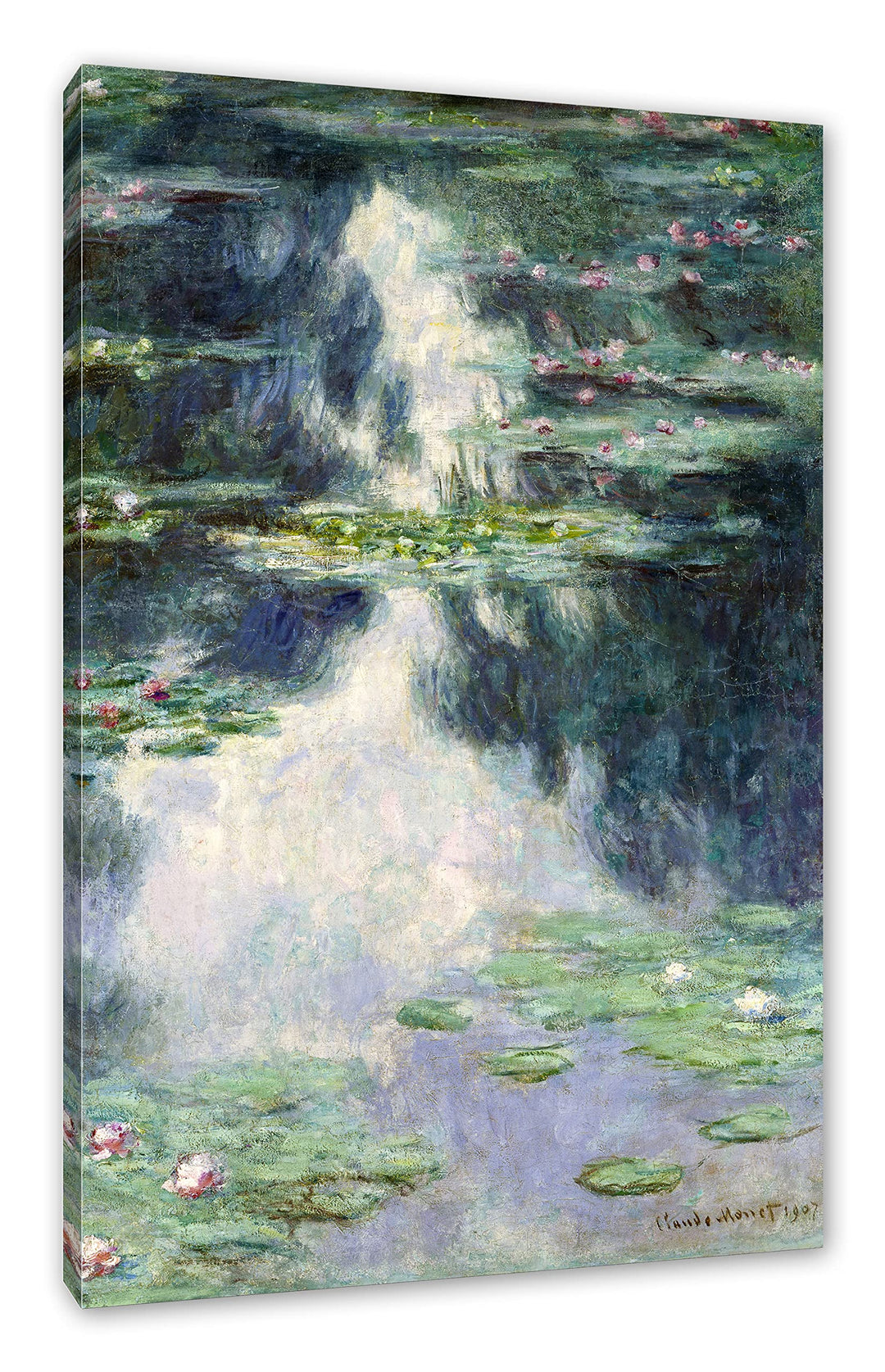 Generisch Claude Monet - Teich mit Seerosen  als Leinwandbild/Grösse: 100x70 cm/Wandbild/Kunstdruck/