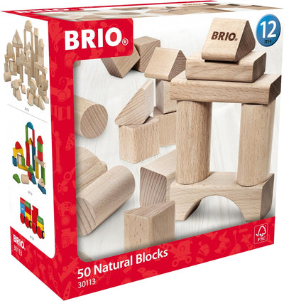 BRIO 30113 - Natur Holzbausteine 50Teile