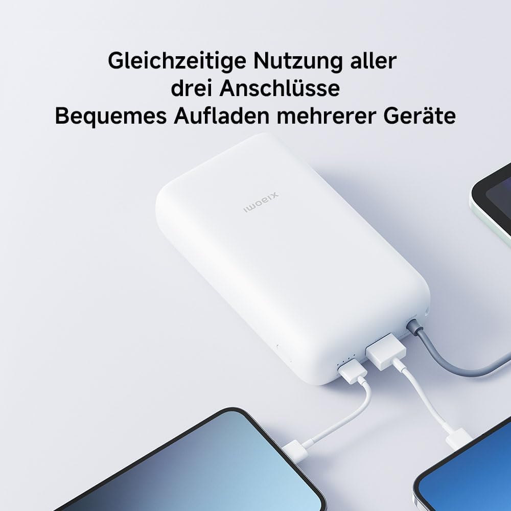 Xiaomi 22.5W Power Bank 20000mAh (Integrated Cable) Light Gray