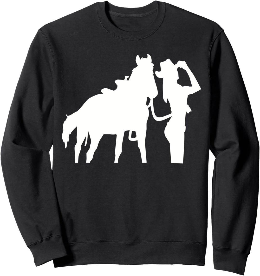Cowgirl mit Pferd Sweatshirt