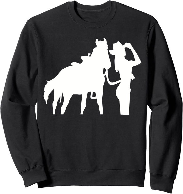 Cowgirl mit Pferd Sweatshirt