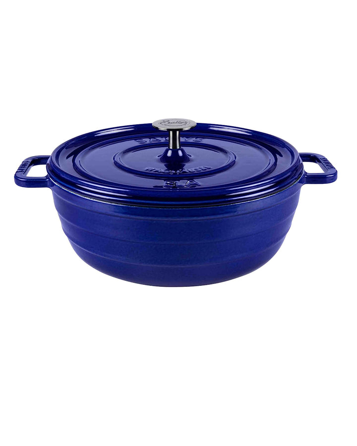 Sallys 'Ela' Deluxe Gusseisentopf - Robustes und Hochwertiges Kochjuwel für Perfektes Garen (Royal B