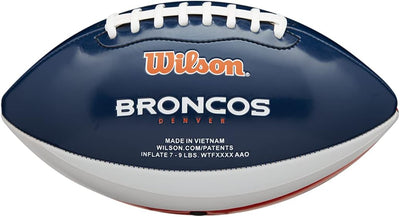 Wilson American Football MINI NFL TEAM PEEWEE, Kindergrösse, Mischleder PEE WEE Denver Broncos, PEE