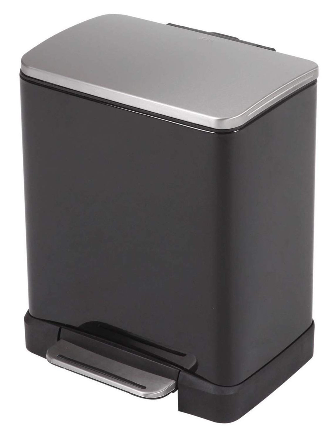 EKO E-Cube Tretmülleimer 20L Metall (32 x 36.6 x 44.5 cm, Dämpfer-System, Fingerabdruck frei, Stay-O