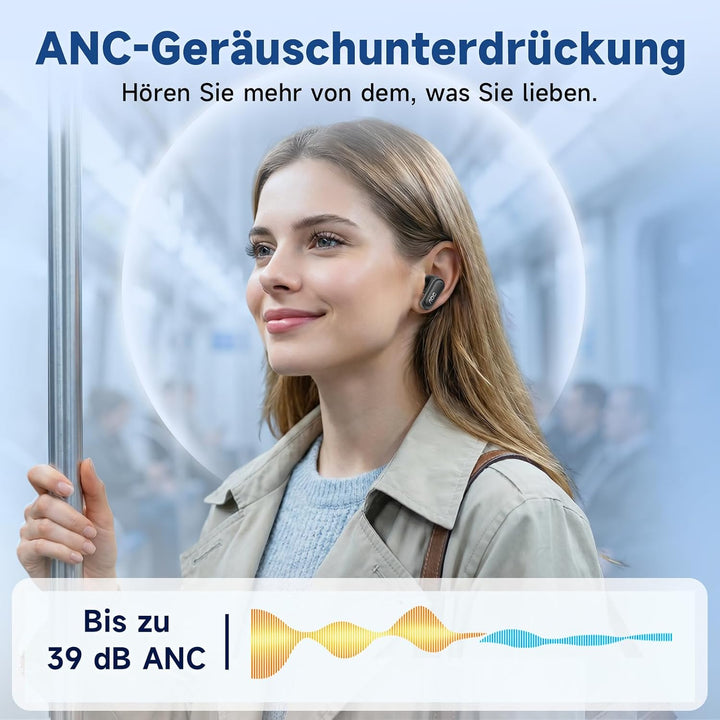 AOC Kopfhörer Kabellos Bluetooth 6.0 in Ear Kopfhörer Bluetooth 40 std | Bluetooth Kopfhörer mit 6 A
