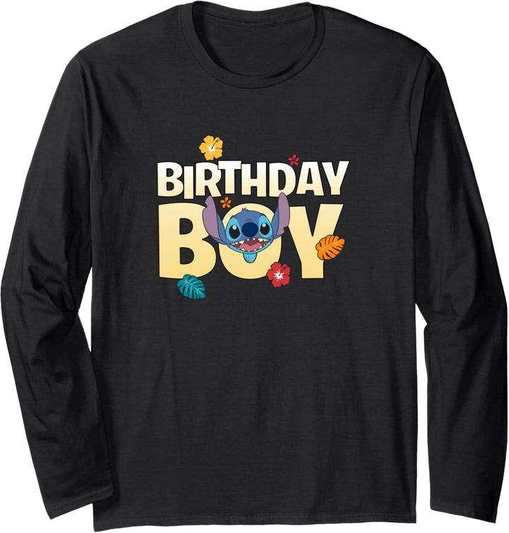 Disney Lilo & Stitch Birthday Boy Langarmshirt