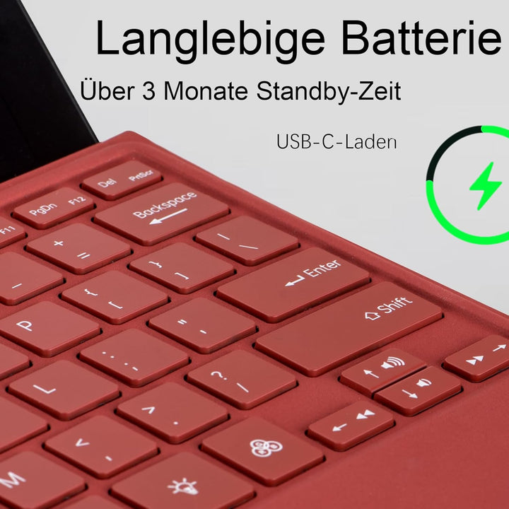 Bluetooth-Tastatur für Microsoft Surface Pro Copilot+ PC (11. Edition), kompatibel mit Pro 8 Pro 9 P