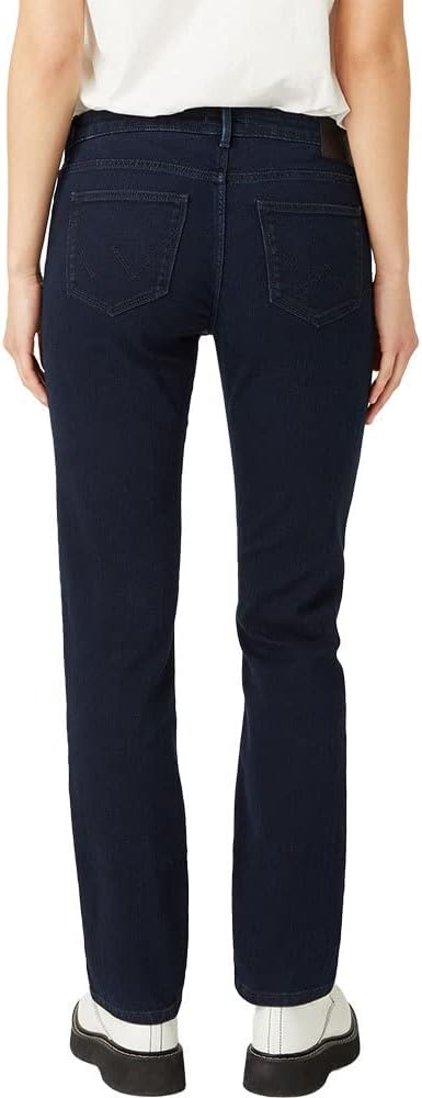 Wrangler Damen Straight Jeans 27W / 32L Blue Black, 27W / 32L Blue Black