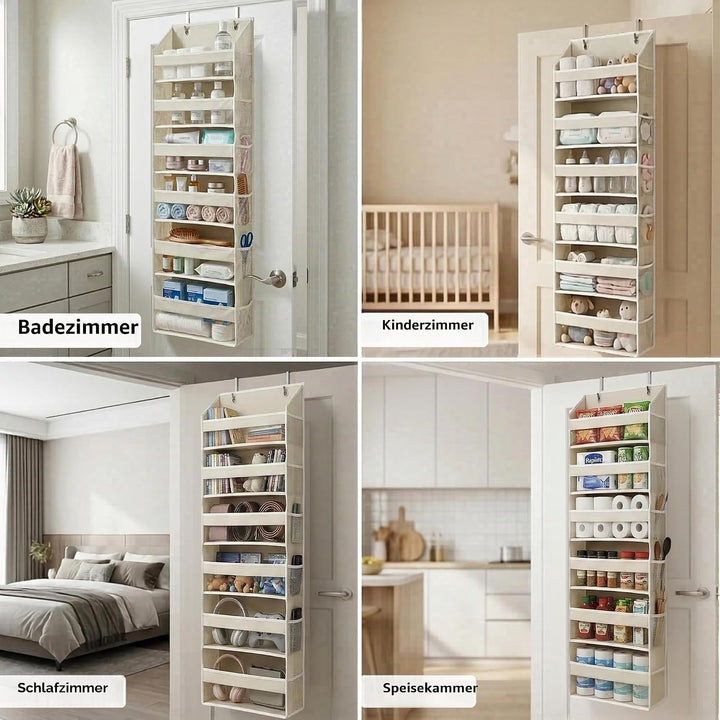 Homelux Theory 2er-Pack Tuer-Organizer - 139x35x17cm | Haengender Tuer-Organizer Fuer Kleiderschrank