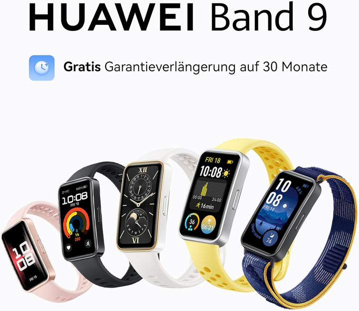 HUAWEI Band 9, Bluetooth, iOS & Android, bis zu 14 Tage Akkulaufzeit, Comfortable Wear, TruSleep 4.0