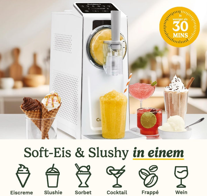 Cuisinart Frost Fusion – Gefrorene Getränke und Softeis in einem Gerät | 6 Voreinstellungen | Slushi