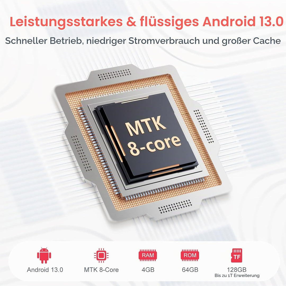192GB MP3 Player mit Bluetooth und WiFi, tragbarer Spotify MP3-Player mit Android 13.0, RAM:4GB, Oil