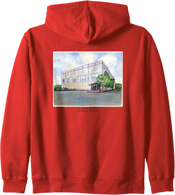 The Office Dunder Mifflin Aquarell Illustration Kapuzenjacke
