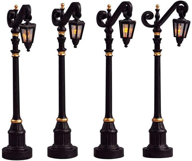 Lemax - Colonial Street Lamp, Set Of 4, B/O (4.5v)