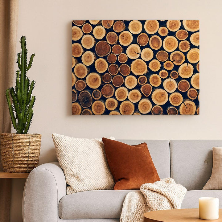 Bilder auf Leinwand 100x70cm Leinwandbild mit Rahmen Knoten Baum Stamm Gross Wanddeko Bild Schlafzim
