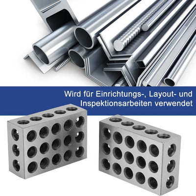 Frösmaschine Parallel Pad Eisen, 2 Stück 25 X 50 X 75 Mm Blöcke 23 Löcher Frösen Parallel Spannblock
