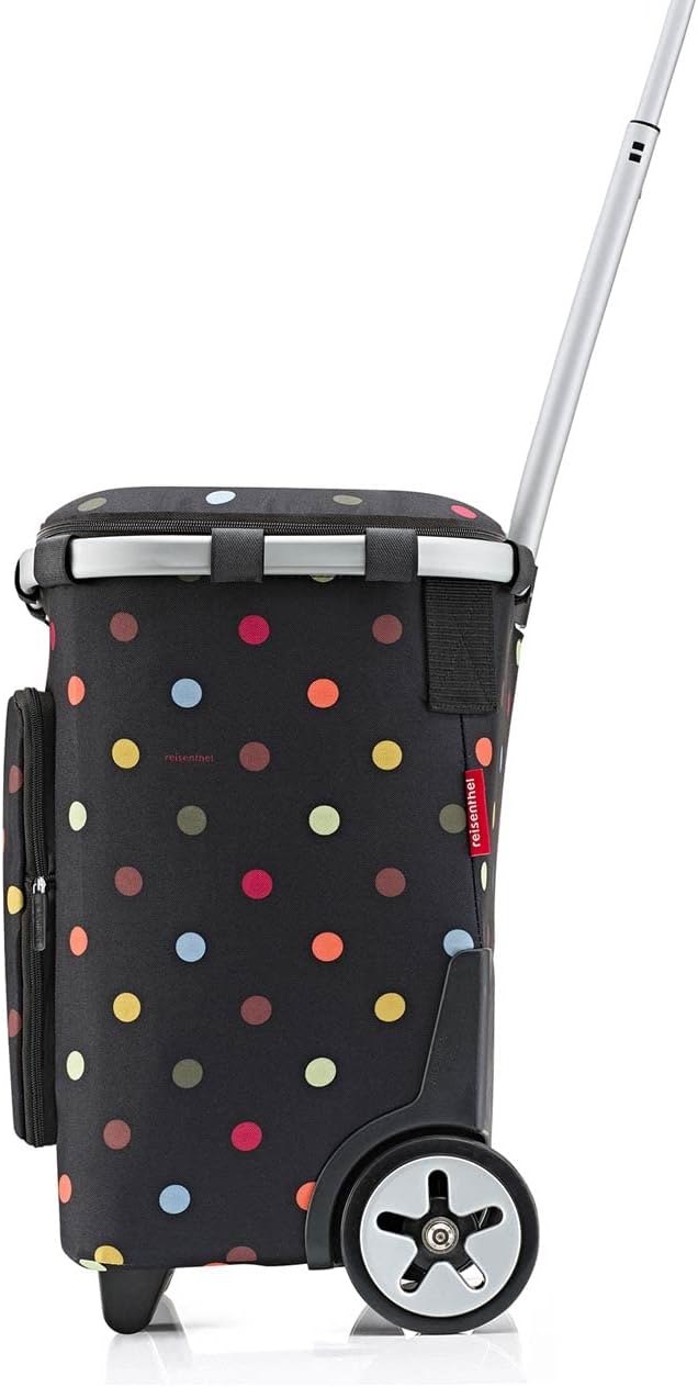 reisenthel carrycruiser Plus dots – Tragbarer Einkaufstrolley mit stabilem Aluminiumrahmen, Schulter
