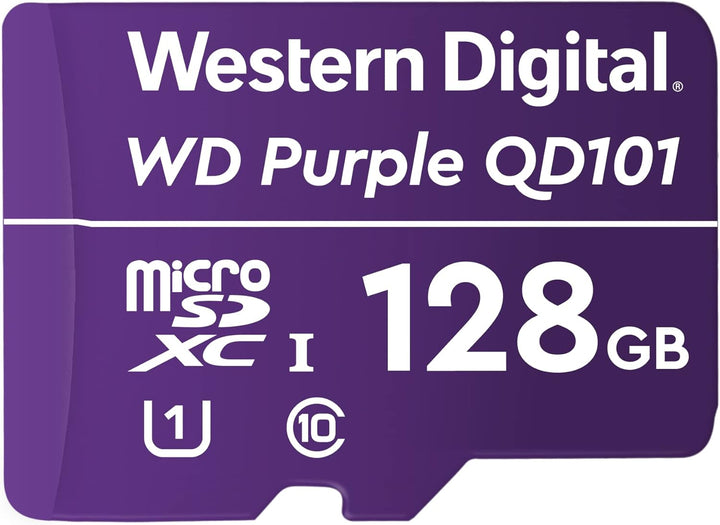 Western Digital WD Purple SC QD101 128GB Smart Video Surveillance microSDXC Card, Ultra Endurance Up