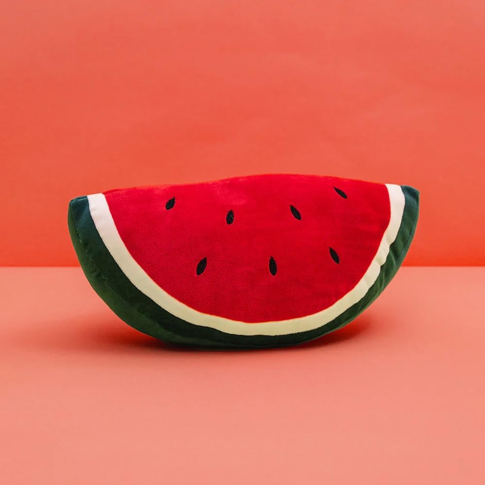 balvi Kissen Fluffy Watermelon Farbe Rot Kissen in Form Einer Wassermelone Polyester