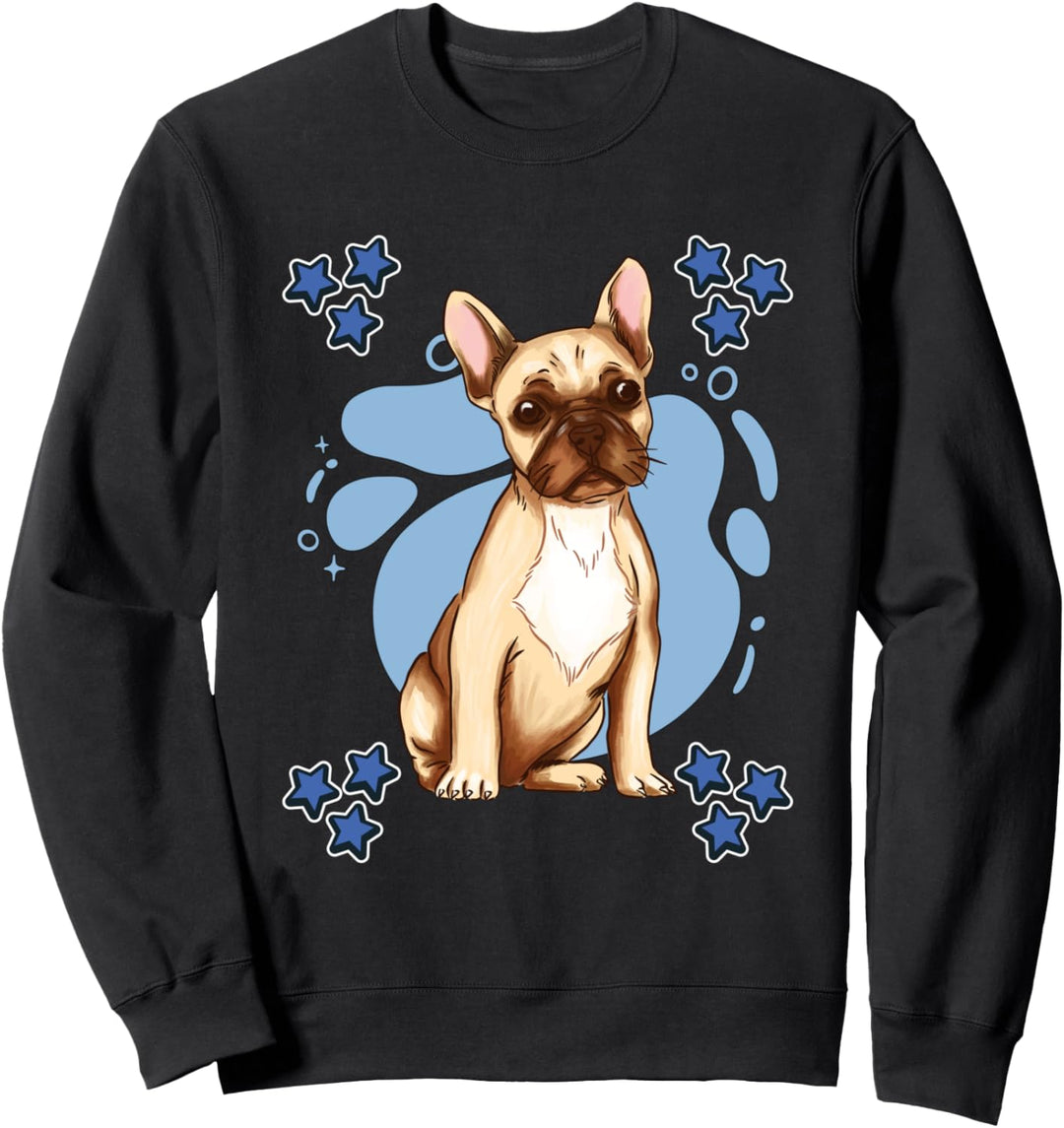 Herren Frenchie Zeichnung Jungen Französische Bulldogge Sweatshirt
