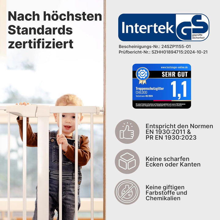 Treppenschutzgitter ohne Bohren GS-Zertifikat Türschutzgitter Türgitter Baby, Hunde, Kinder Kindersc