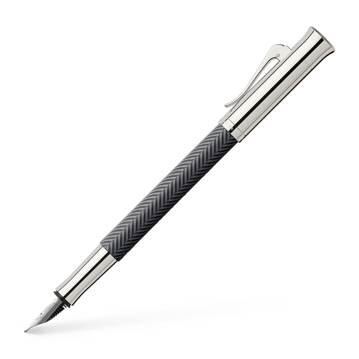Graf von Faber-Castell 146701 - Füllfederhalter Guilloche Ciselé, Anthrazit, Federbreite F, 1 Stück