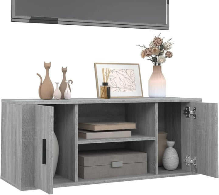 Tidyard TV Schrank mit 4 Fächer Lowboard TV Möbel Fernsehschrank Fernsehtisch TV Board Fernsehmöbel