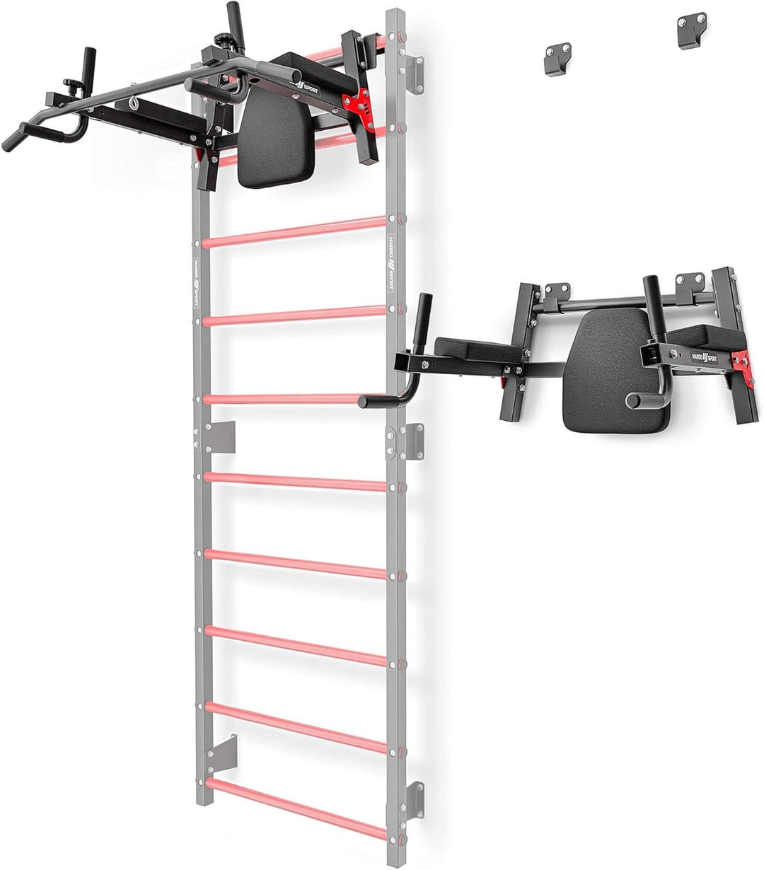 Marbo Sport Die multifunktionale Dip-Station/Klimmzugstange für die Wandmontage (2in1) MH-U205 | Mad