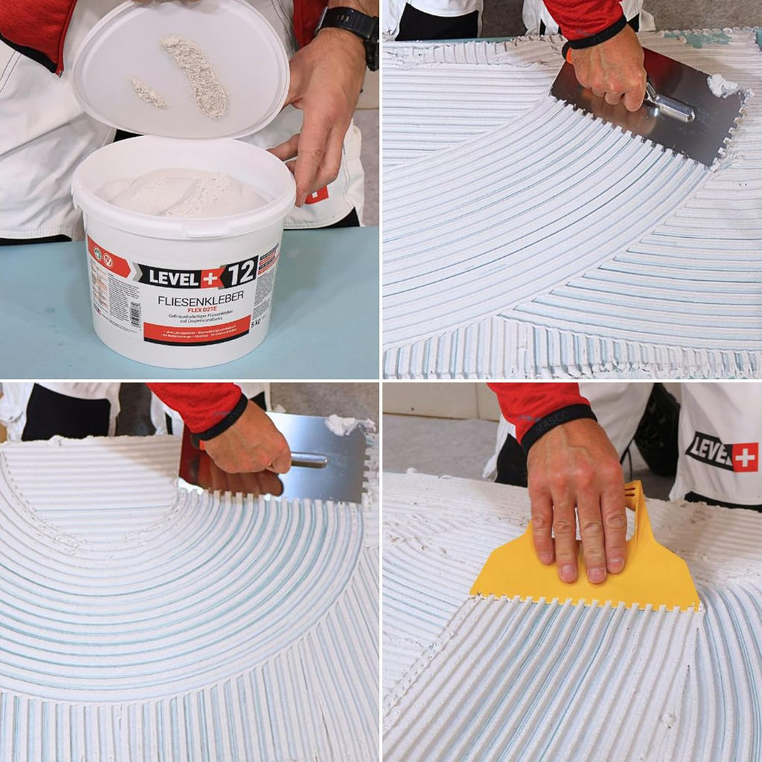 1,5kg Fertig Fliesenkleber Steinkleber Flexmörtel Weiss Innen Aussen Dispersions-Kleber RM12