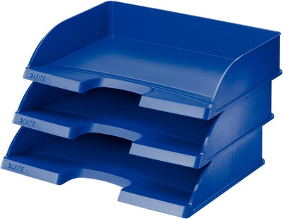 Leitz LLeitz Briefkorb Querformat A4, 5er Pack, Blau, Plus Serie, 52180035 Standard Blau 5 Stück, St