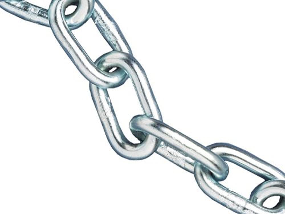 Faithfull FAICHAL230-TBK CHAL330 Zinc Plated Chain 2.5mm x 30m Reel - Max. Load 50kg, Silver