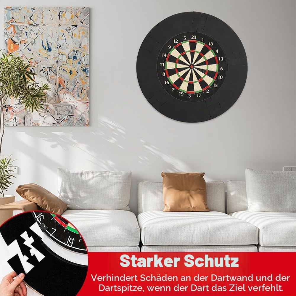 Dart Catchring Surround, 5pcs Dart Surround Auffangring, 45cm Dartscheibe Schutzring, Dartscheibe Wa