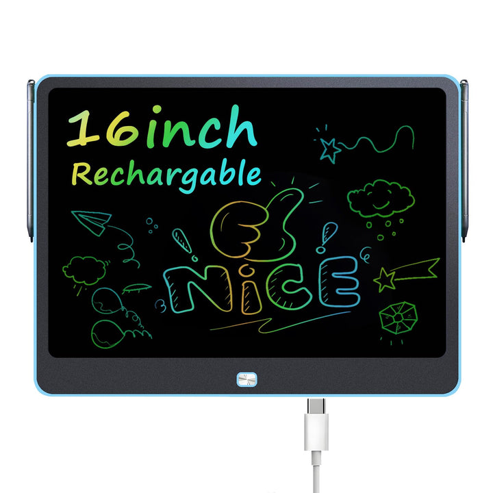 Wiederaufladbares 40,6 cm LCD-Schreibtablett, grosses buntes Zeichentablett, Doodle Board für Kinder