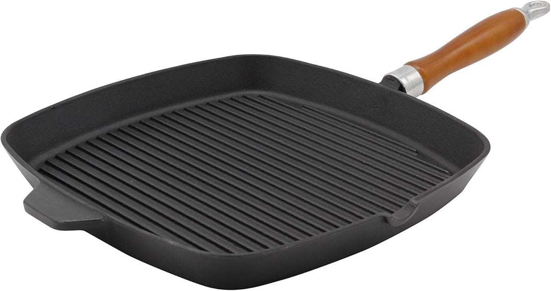Eisenguss-Steakpfanne Rustica mit Rillenboden, 28 x 28 cm, Schwarz Rustica 28 x 28 cm Schwarz, Rusti