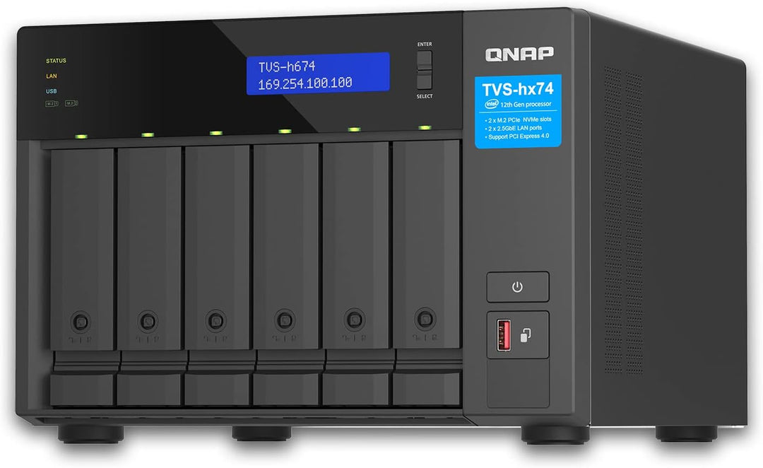 QNAP TVS-h674-i5-32G | Intel Core i5 Prozessor, 32 GB RAM, PCIe Gen 4 Desktop NAS