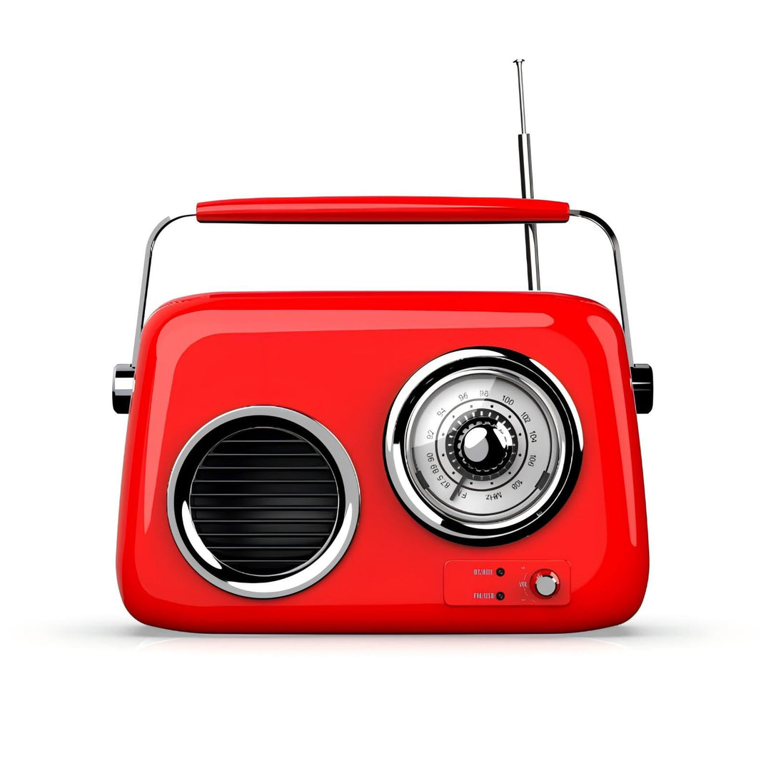 Retro Radio FM/USB/AUX mit Bluetooth 5.0 HiFi Stereo Kofferradio mit 1500 mAh Batterie Lautsprecher,