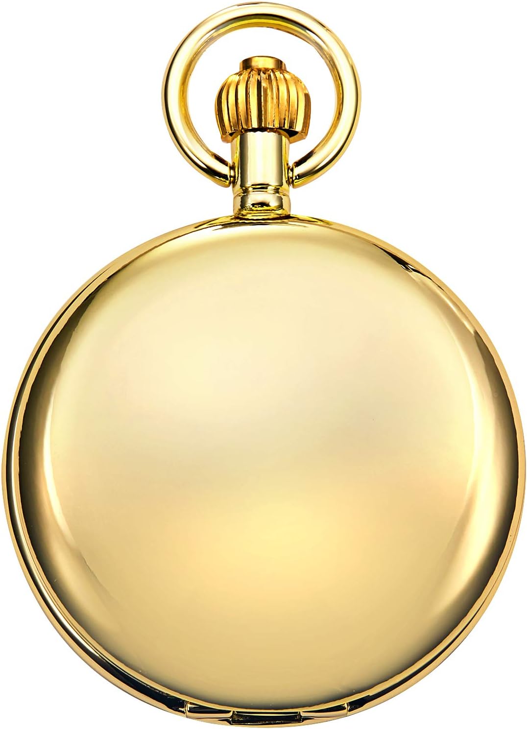 TREEWETO Men's Pocket Watches Smooth Golden/Silver Antique Mechanical Pocket Watch for Men Women wit
