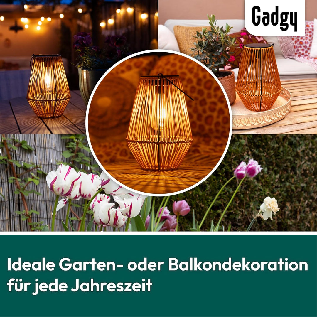 Gadgy Solarlampe für aussen Garten - Wasserdichte Solar Leuchte Garten draussen - Solar Laterne für