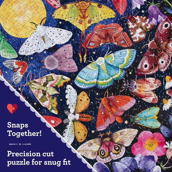 eeBoo EPZFMOT Piece & Love: Motten-500 Teile Puzzle Butterfly Spiel, Black, 1 EA